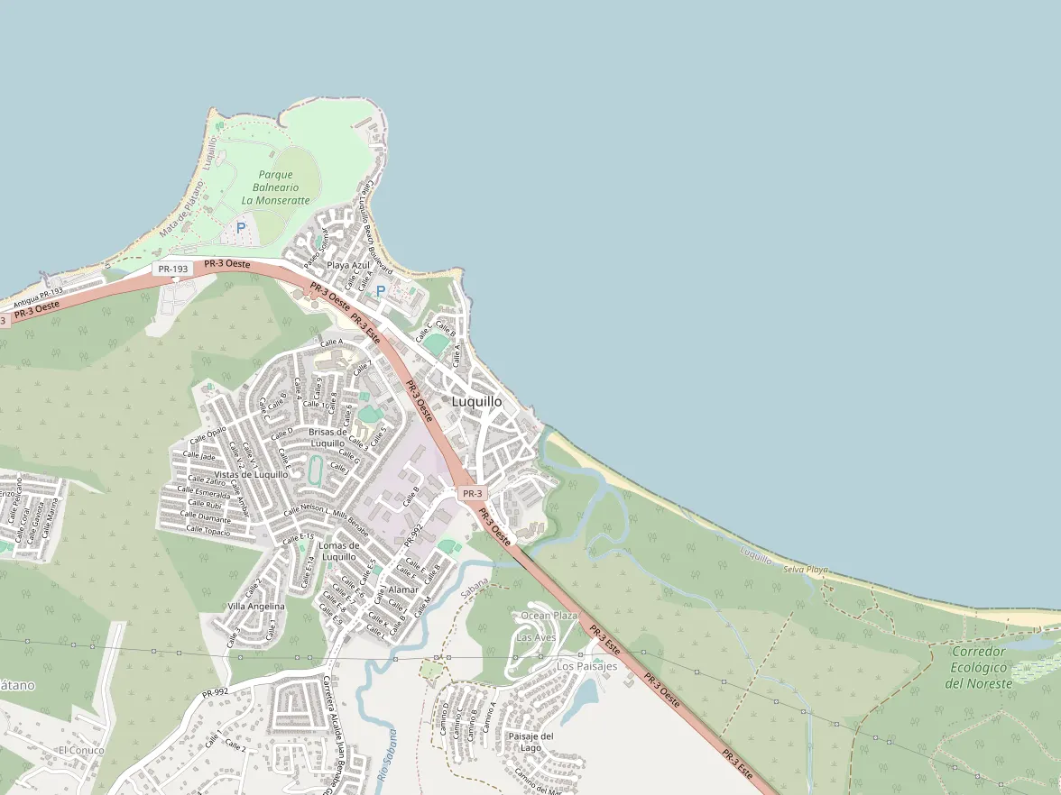 Map showing the approximate area of this home in Luquillo