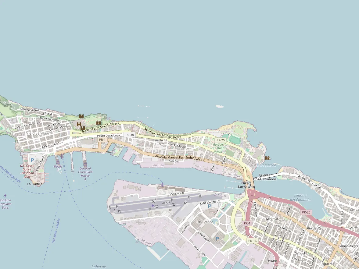 Map showing the approximate area of this home in San Juan