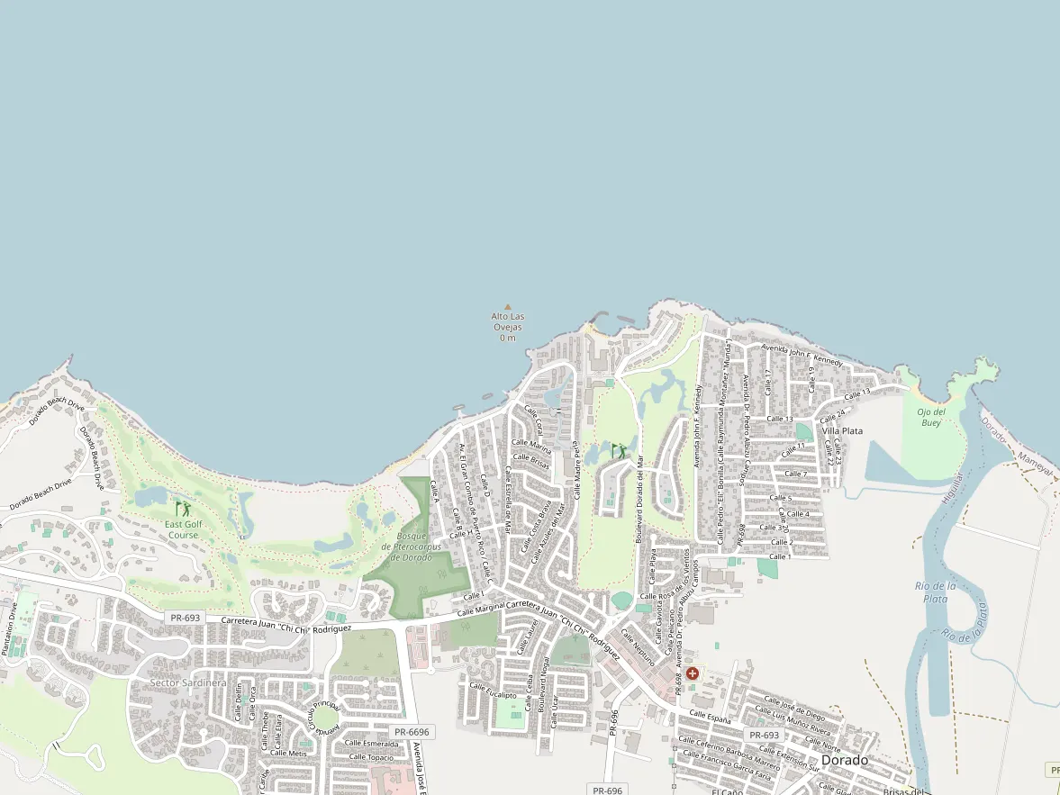 Map showing the approximate area of this home in Dorado