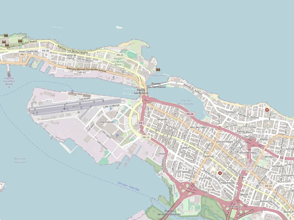Map showing the approximate area of this home in San Juan