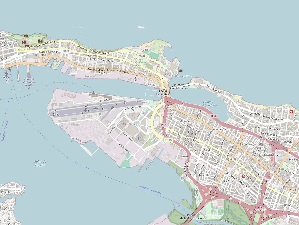 Map showing the approximate area of this home in San Juan